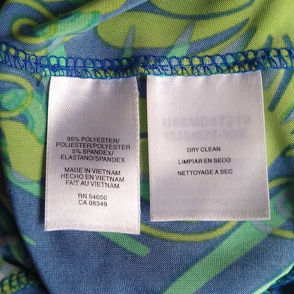 Jones New York Teal Blue and Green dress Size 4 - Picture 9 of 9